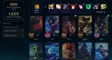 Conta lv 575, D4 2024, 558 skins, 322 cromas, all champs