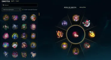 Conta lv 575, D4 2024, 558 skins, 322 cromas, all champs