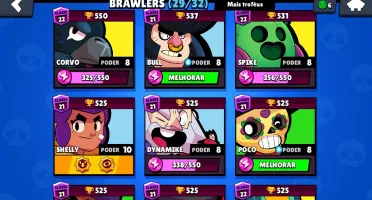 Conta brawl stars 14k e shely estelar e 29 brawlers