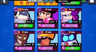 Conta brawl stars 14k e shely estelar e 29 brawlers