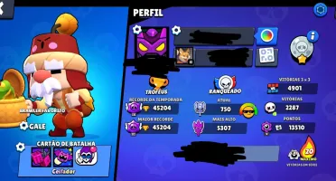 Conta Brawl Stars Com Skins Muito Raras!