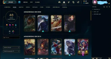 CONTA LOL LVL 77 SEM RANK VARIAS SKINS