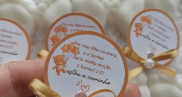 Pezinho Branco - Kit 10 - Lembrancinhas Chá Revelação
