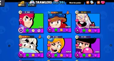 Conta de brawl Stars com 37.000 troféus e 93 brawlers