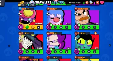 Conta de brawl Stars com 37.000 troféus e 93 brawlers