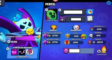 Conta de brawl Stars com 37.000 troféus e 93 brawlers