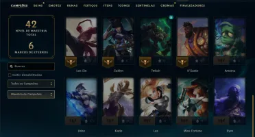 Unranked com 35 Champs e 14 Skins