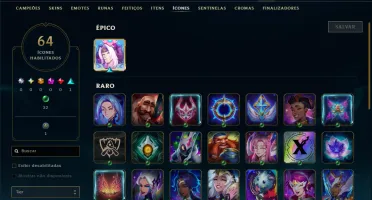 Unranked com 35 Champs e 14 Skins