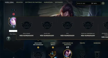 Unranked com 35 Champs e 14 Skins
