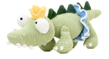 Crocodilo Rei em Crochê Amigurumi