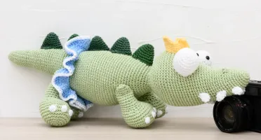 Crocodilo Rei em Crochê Amigurumi