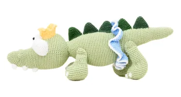 Crocodilo Rei em Crochê Amigurumi