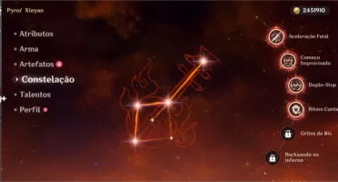 AR 54 - XIÃO, DILUC C1, ALBEDO, MONA E QIQI + 3 ARMAS 5*