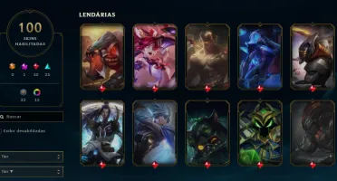 LOL - Full Acesso - LVL 152 - 130 Champions - 100 Skins