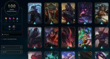 LOL - Full Acesso - LVL 152 - 130 Champions - 100 Skins