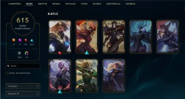Conta LoL (desde 2010 - 615 skins - *Juiza Kayle - Lux TUDO)