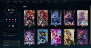 Conta LoL (desde 2010 - 615 skins - *Juiza Kayle - Lux TUDO)