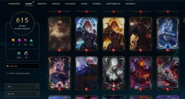 Conta LoL (desde 2010 - 615 skins - *Juiza Kayle - Lux TUDO)