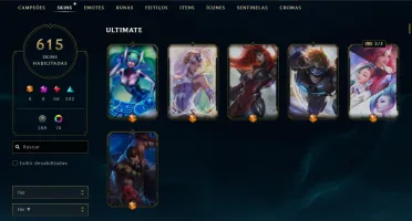 Conta LoL (desde 2010 - 615 skins - *Juiza Kayle - Lux TUDO)