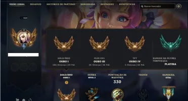 Conta ouro 1 com 122 Champs e 168 Skins + 1 Prestigio