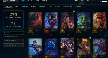Conta main Riven Diamante season passada, c/ 70 skin