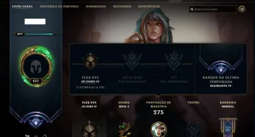 Conta main Riven Diamante season passada, c/ 70 skin
