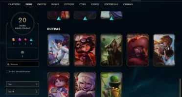 Conta prata 3 com 20 skins e 53 champs