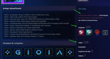 Conta Steam Lvl 56 Vac Ban 129 Jogos
