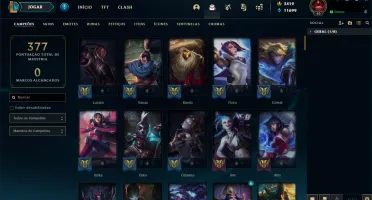 CONTA DE LOL 2014 3.4K de RP e 11K de Essencia Azul 89 skins