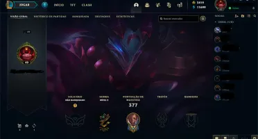 CONTA DE LOL 2014 3.4K de RP e 11K de Essencia Azul 89 skins