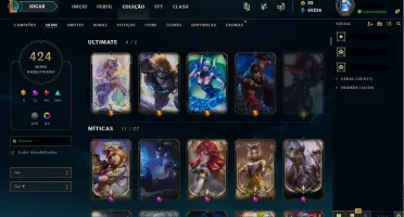Vendo ACC LOL 424 Skins