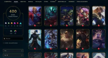 Conta League Of Legends - 400 Skins - Level 350+ - Platina