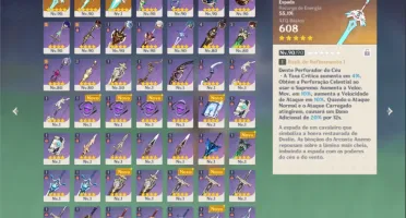 CONTA AR57 - 11 CHARS 5* 3 ARMAS 5* - BAAL HUTAO EULA GANYU