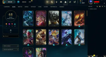 Conta LOL LVL 190 | 155 Campeões| 68 Skins |UNRANKED| 2013