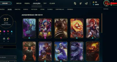 Conta de lol BARATA MUITAS SKINS MMR ALTO