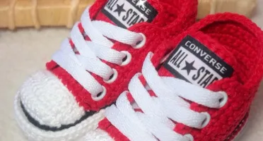 All Star de Crochê Vermelho