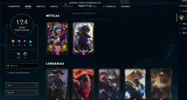 Conta League of Legends Nível 202 com 113 skins(9 Lendárias)