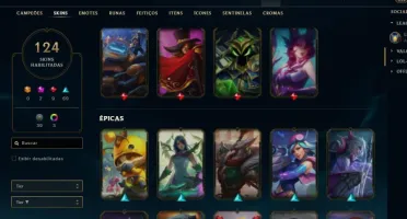 Conta League of Legends Nível 202 com 113 skins(9 Lendárias)