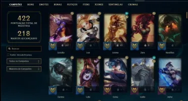 Conta platina 1 com TODOS os champs, 230 skins ( MAIN SUP )
