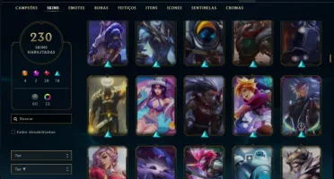 Conta platina 1 com TODOS os champs, 230 skins ( MAIN SUP )