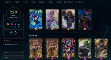 Conta com 229 skins gold 2