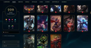 Conta com 229 skins gold 2