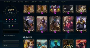 Conta com 229 skins gold 2