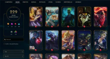 Conta com 229 skins gold 2