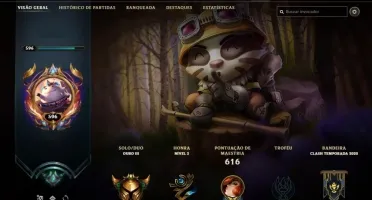 Conta LOL Gold 3 All Champs Lv 596