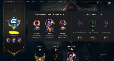 CONTA LEAGUE OF LEGENDS LEGADO - MUITA SKIN OURO 3