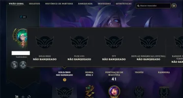 Conta Unranked com 17 Champs e 2 Skins (Nivel 31)