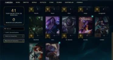 Conta Unranked com 17 Champs e 2 Skins (Nivel 31)