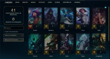 Conta Unranked com 17 Champs e 2 Skins (Nivel 31)