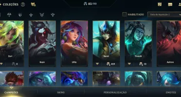 Conta Wild Rift GM 65 skins 83 campeões
